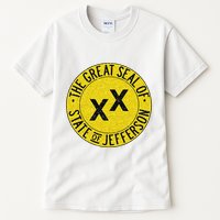 The Great Seal Of The State Of Jefferson Flag Print Tall T-Shirt