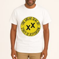 The Great Seal Of The State Of Jefferson Flag Print Tall T-Shirt