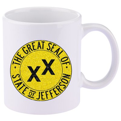 The Great Seal Of The State Of Jefferson Flag Print 11oz C Handle Ceramic Mug