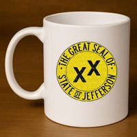 The Great Seal Of The State Of Jefferson Flag Print 11oz C Handle Ceramic Mug