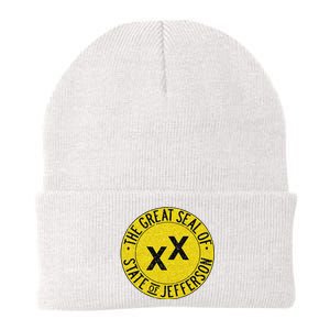 The Great Seal Of The State Of Jefferson Flag Print Knit Cap Winter Beanie