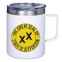 The Great Seal Of The State Of Jefferson Flag Print 12oz Stainless Steel Coffee Mug