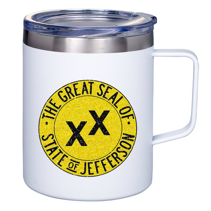 The Great Seal Of The State Of Jefferson Flag Print 12oz Stainless Steel Coffee Mug