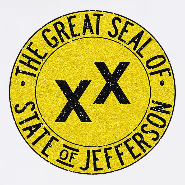 The Great Seal Of The State Of Jefferson Flag Print Cooling Performance Long Sleeve Crew