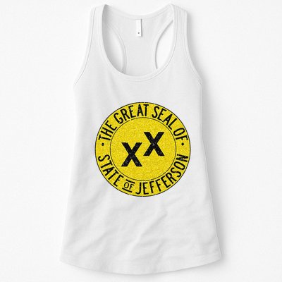 The Great Seal Of The State Of Jefferson Flag Print Womens Tank Top
