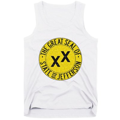 The Great Seal Of The State Of Jefferson Flag Print Tank Top