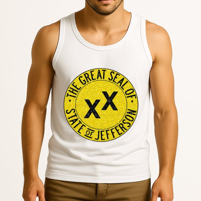 The Great Seal Of The State Of Jefferson Flag Print Tank Top