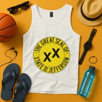 The Great Seal Of The State Of Jefferson Flag Print Tank Top