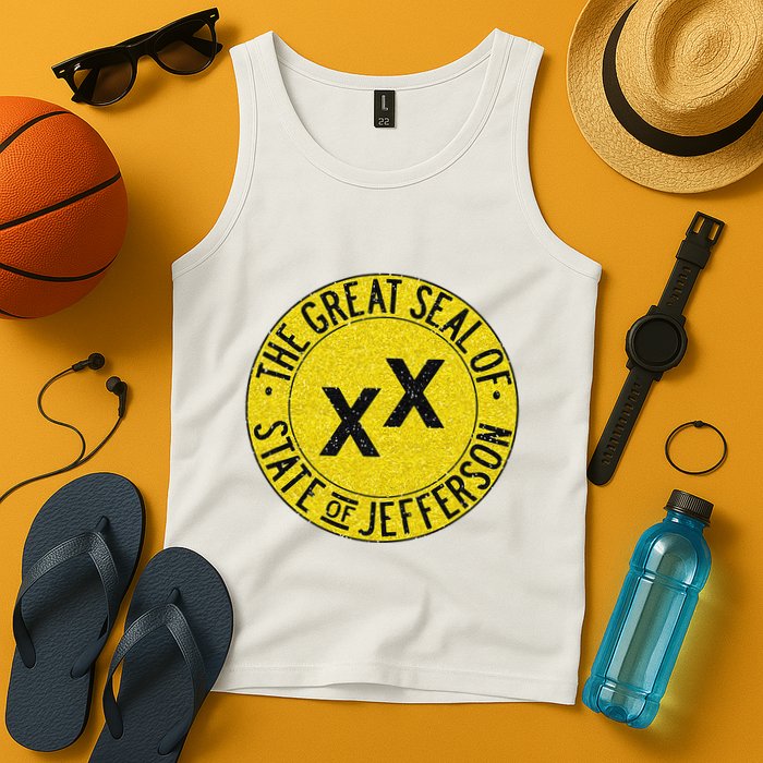 The Great Seal Of The State Of Jefferson Flag Print Tank Top