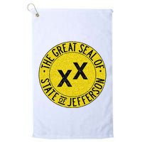 The Great Seal Of The State Of Jefferson Flag Print Golf Towel