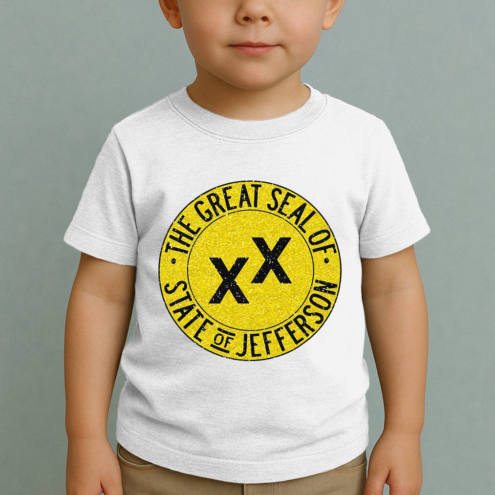 The Great Seal Of The State Of Jefferson Flag Print Toddler T-Shirt