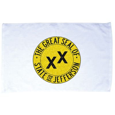 The Great Seal Of The State Of Jefferson Flag Print Microfiber Hand Towel