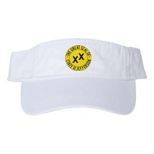 The Great Seal Of The State Of Jefferson Flag Print Valucap Bio-Washed Visor