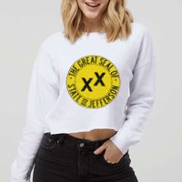 The Great Seal Of The State Of Jefferson Flag Print Cropped Pullover Crew