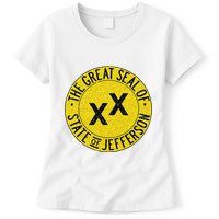 The Great Seal Of The State Of Jefferson Flag Print Womens T-Shirt