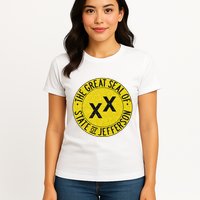 The Great Seal Of The State Of Jefferson Flag Print Womens T-Shirt
