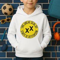 The Great Seal Of The State Of Jefferson Flag Print Kids Hoodie