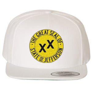 The Great Seal Of The State Of Jefferson Flag Print Wool Snapback Cap