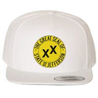The Great Seal Of The State Of Jefferson Flag Print Wool Snapback Cap