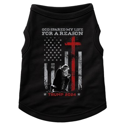 Trump God Spared My Life For A Reason Save Restore America Doggie Tank