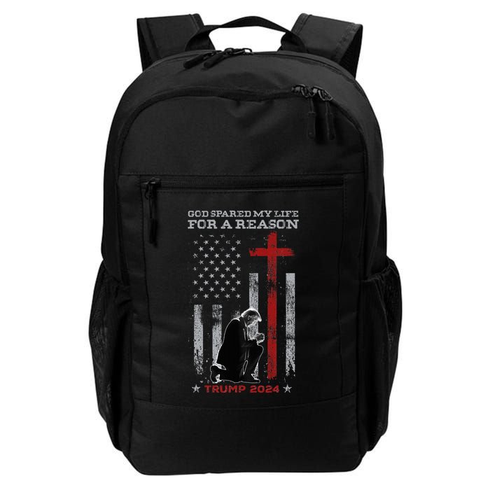 Trump God Spared My Life For A Reason Save Restore America Backpack