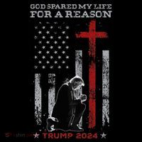 Trump God Spared My Life For A Reason Save Restore America Sustainable Bucket Hat