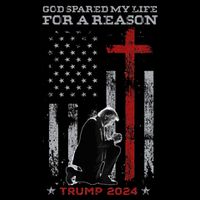 Trump God Spared My Life For A Reason Save Restore America Flat Bill Trucker Hat