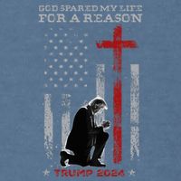 Trump God Spared My Life For A Reason Save Restore America Garment-Dyed Sweatshirt