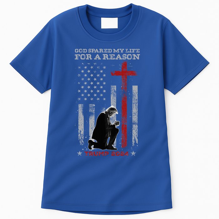 Trump God Spared My Life For A Reason Save Restore America Tall T-Shirt