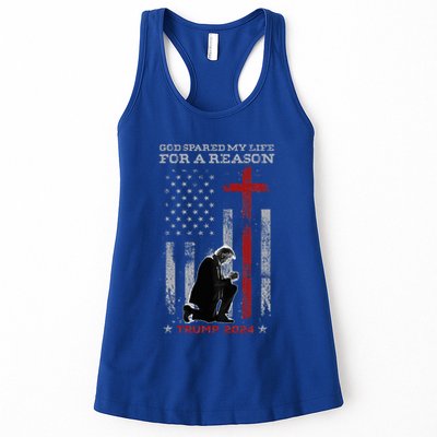 Trump God Spared My Life For A Reason Save Restore America Womens Tank Top