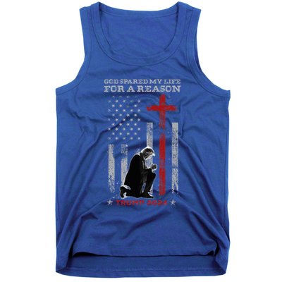 Trump God Spared My Life For A Reason Save Restore America Tank Top
