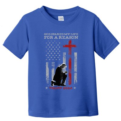 Trump God Spared My Life For A Reason Save Restore America Toddler T-Shirt