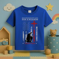 Trump God Spared My Life For A Reason Save Restore America Toddler T-Shirt