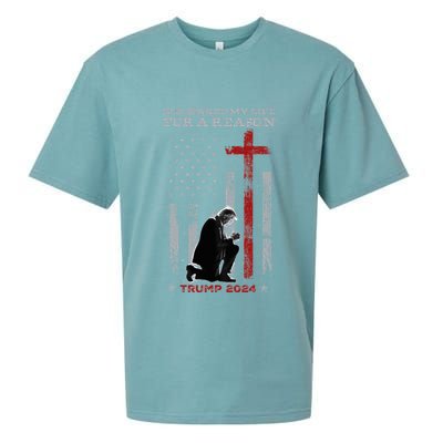 Trump God Spared My Life For A Reason Save Restore America Sueded Cloud Jersey T-Shirt