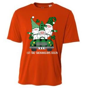 Three Gnome St Patricks Day Let The Shenanigans Begin Irish Cooling Performance Crew T-Shirt