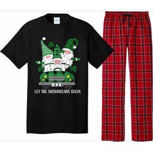 Three Gnome St Patricks Day Let The Shenanigans Begin Irish Pajama Set