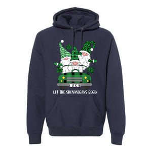 Three Gnome St Patricks Day Let The Shenanigans Begin Irish Premium Hoodie