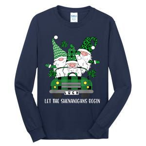 Three Gnome St Patricks Day Let The Shenanigans Begin Irish Tall Long Sleeve T-Shirt