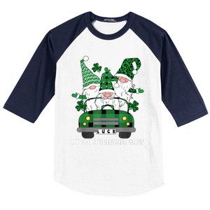 Three Gnome St Patricks Day Let The Shenanigans Begin Irish Baseball Sleeve Shirt