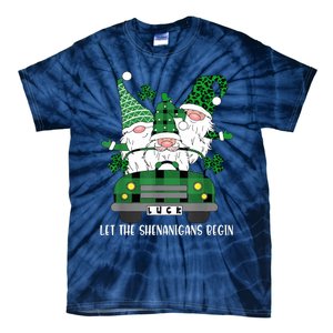 Three Gnome St Patricks Day Let The Shenanigans Begin Irish Tie-Dye T-Shirt