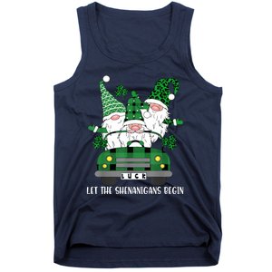 Three Gnome St Patricks Day Let The Shenanigans Begin Irish Tank Top