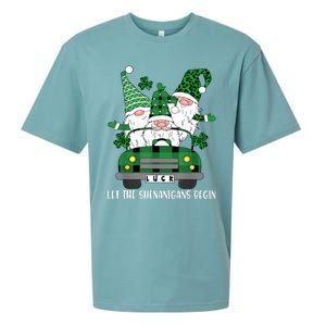 Three Gnome St Patricks Day Let The Shenanigans Begin Irish Sueded Cloud Jersey T-Shirt