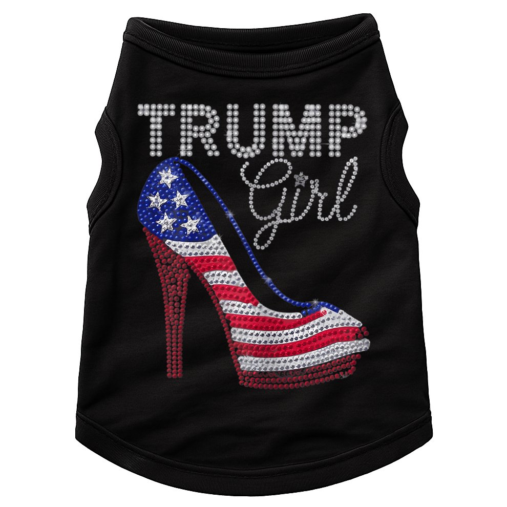Trump Girl Stilettos High Heel American Flag Bling Doggie Tank