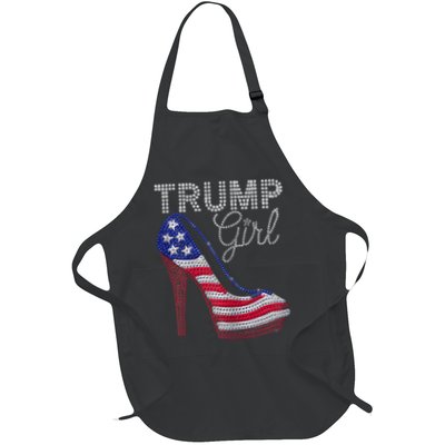 Trump Girl Stilettos High Heel American Flag Bling Apron