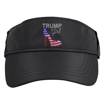 Trump Girl Stilettos High Heel American Flag Bling Adult Drive Performance Visor