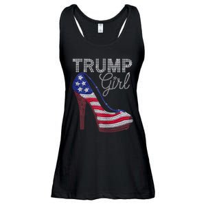 Trump Girl Stilettos High Heel American Flag Bling Ladies Essential Flowy Tank