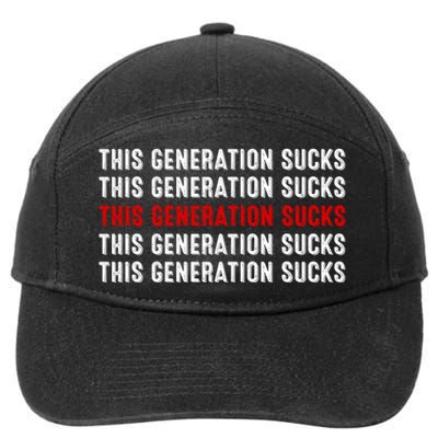 This Generation Sucks 7-Panel Snapback Hat