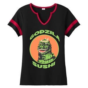 The G.O.D.Z.I.L.L.A Sushi Bar Ladies Halftime Notch Neck Tee