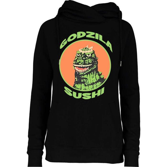 The G.O.D.Z.I.L.L.A Sushi Bar Womens Funnel Neck Pullover Hood