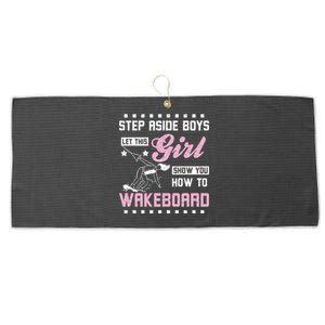 This Girl Show You How To Wakeboard Gift Large Microfiber Waffle Golf Towel